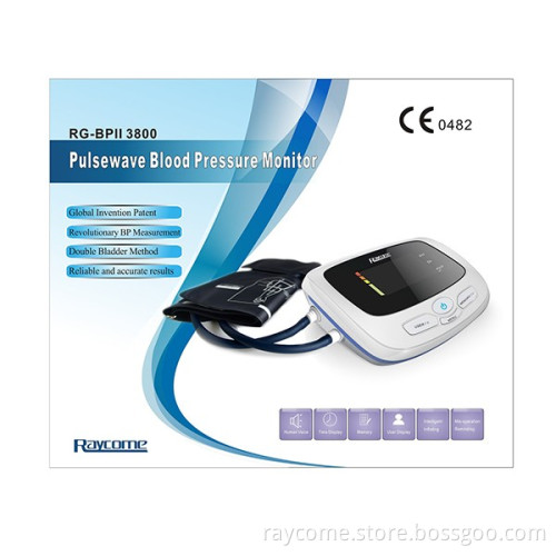 Large screen humanzied design blood pressure monitor with new pulsewave detector tecnology